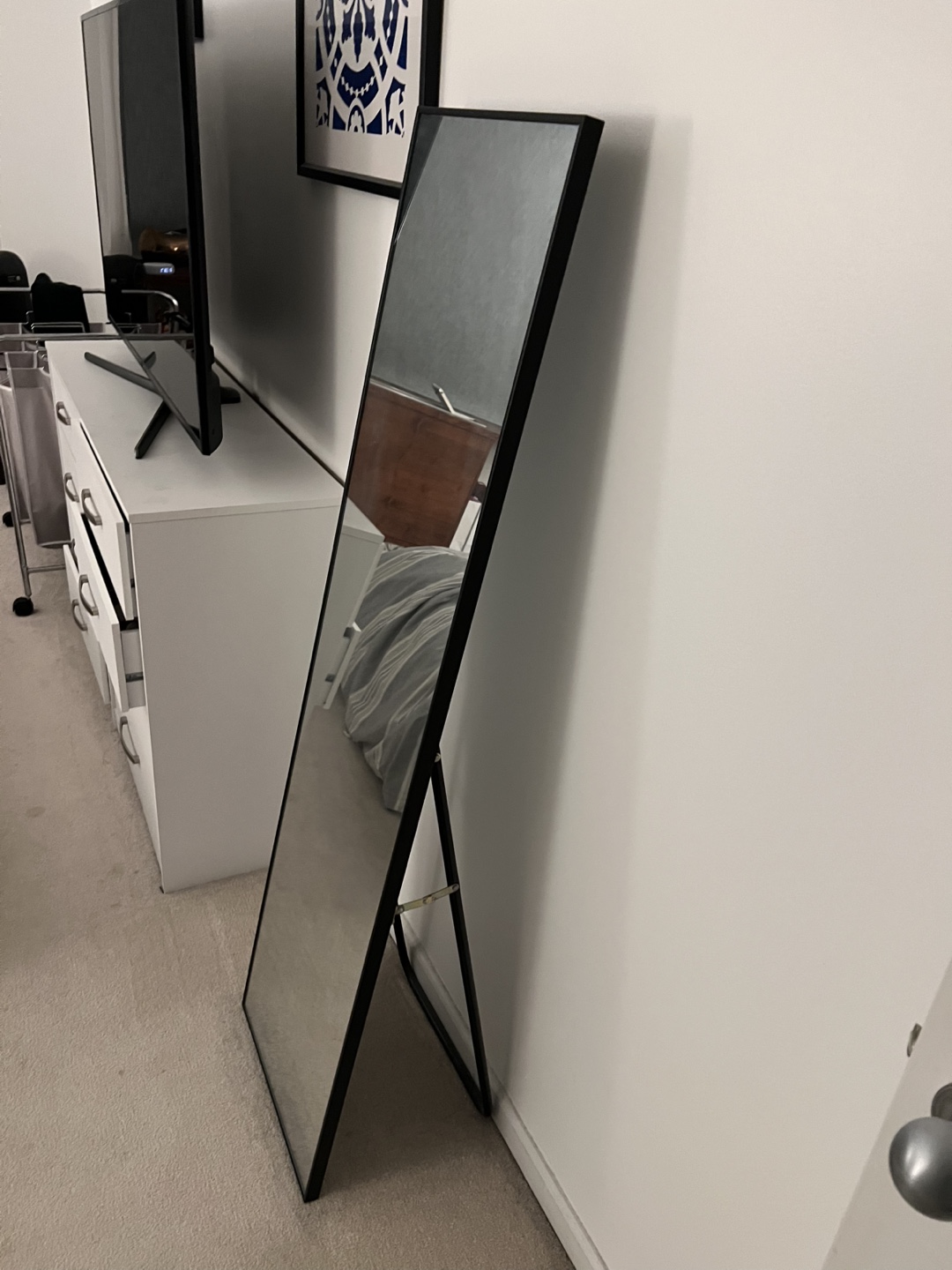 Full Length Freestanding Mirror with Black Frame - photo 3