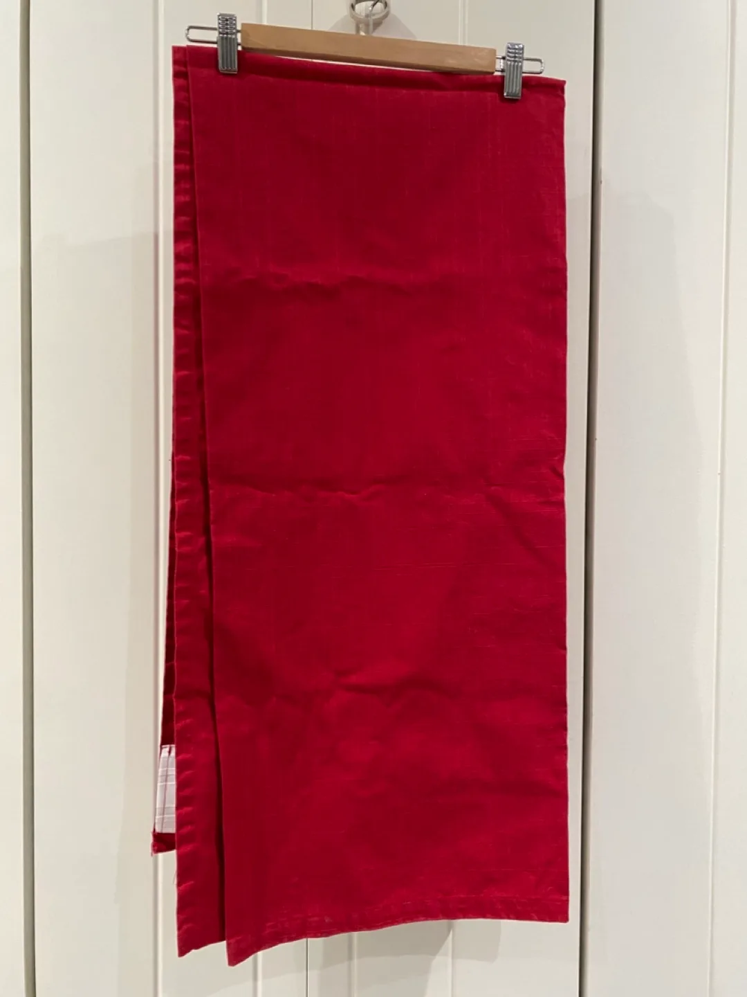 Red Linen Curtain #freecycle thumbnail