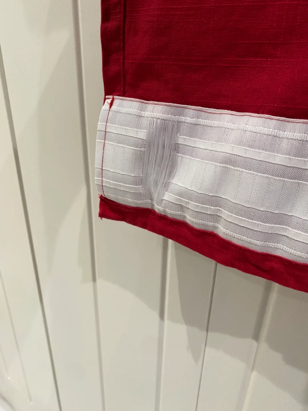 Red Linen Curtain #freecycle image indicator(2)