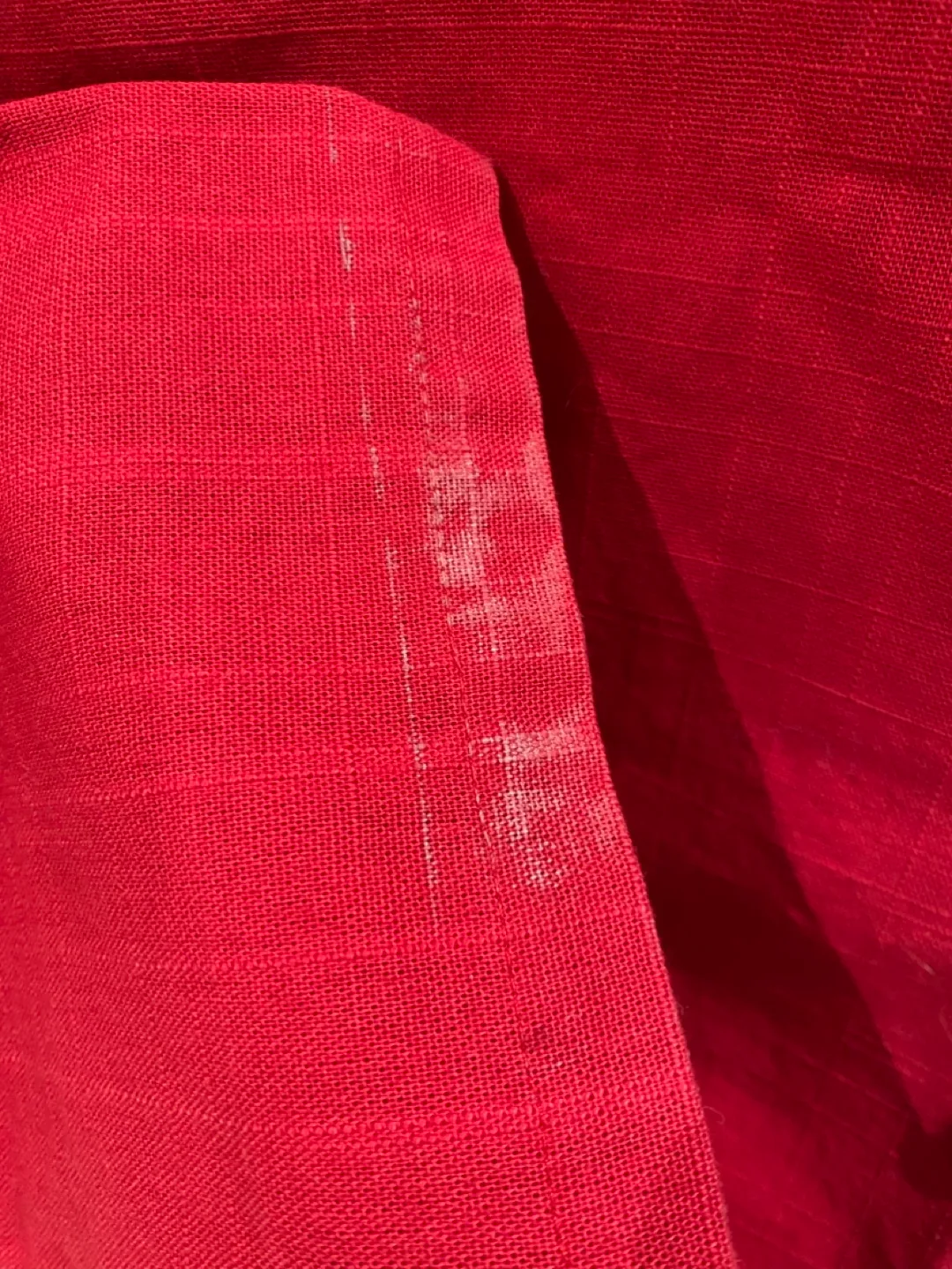 Red Linen Curtain #freecycle image indicator(3)