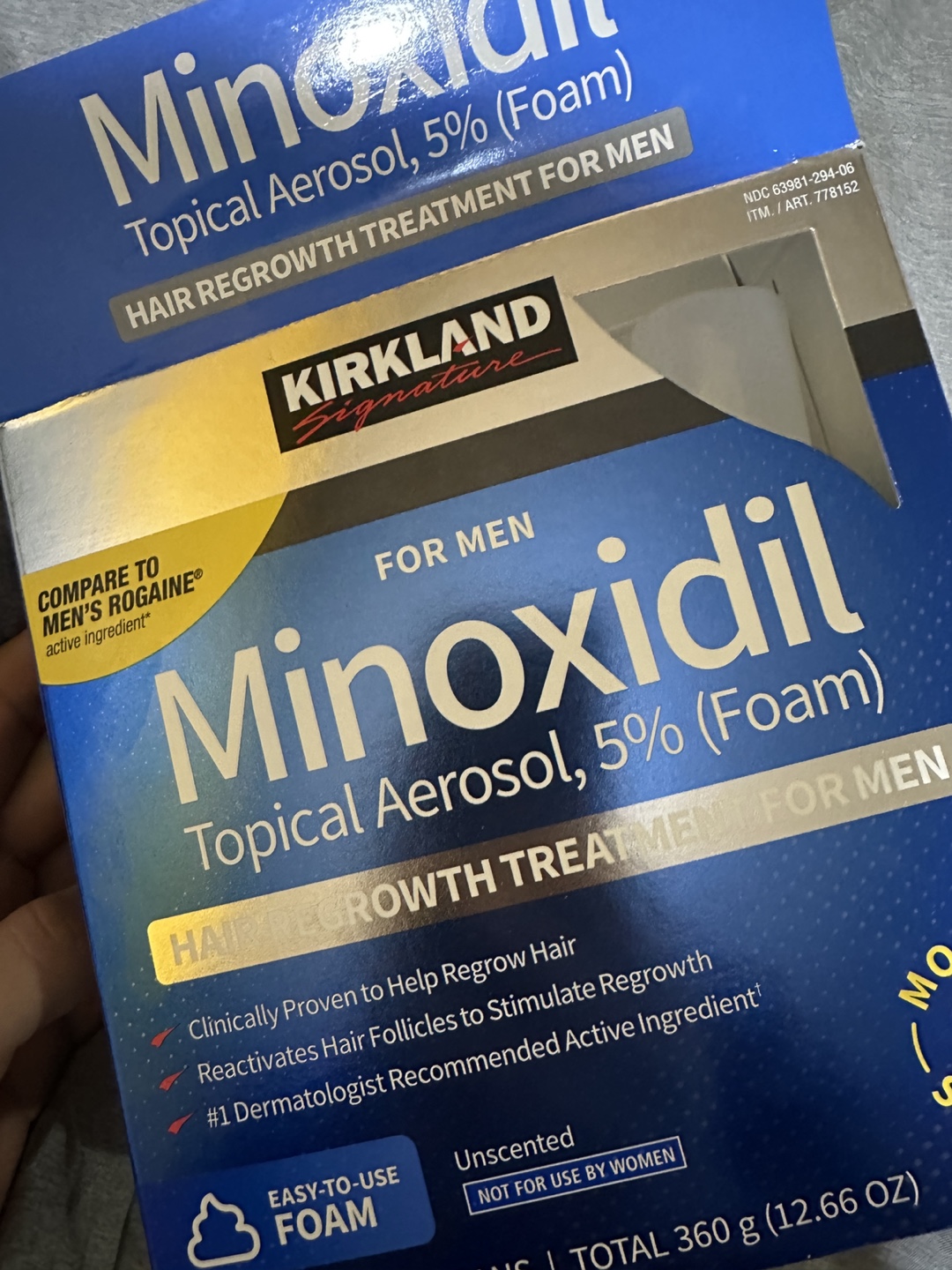 Kirkland Signature Minoxidil 5% for hair growth