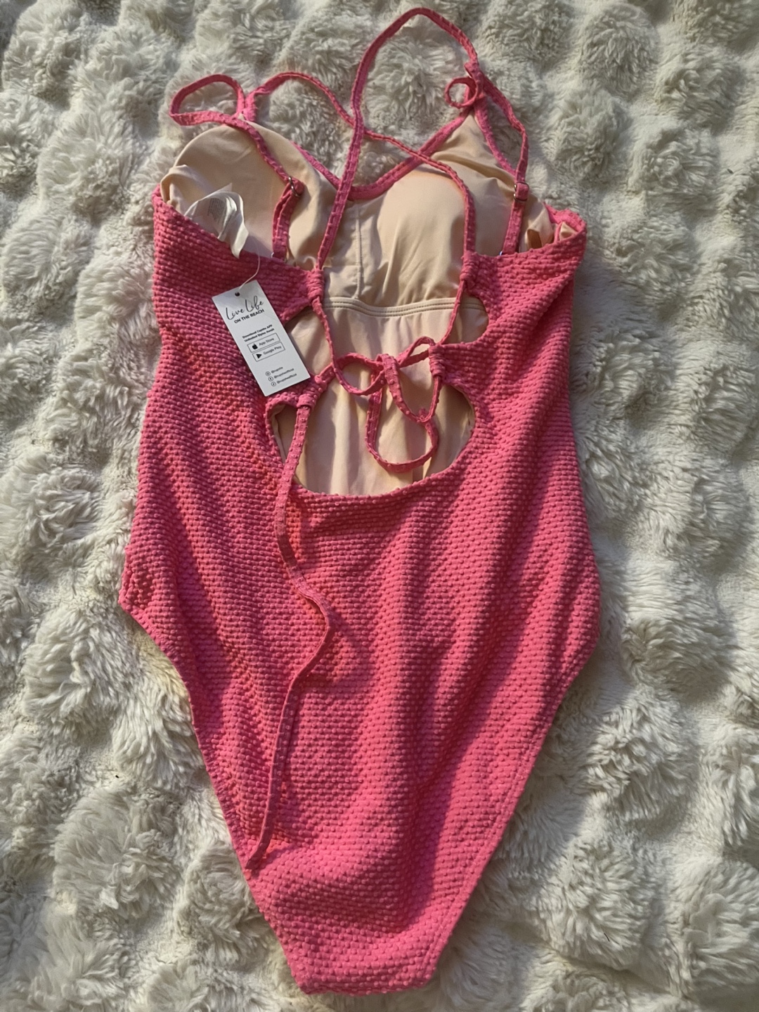Cupshe Pink One-Piece Swimsuit Size Medium - photo 2