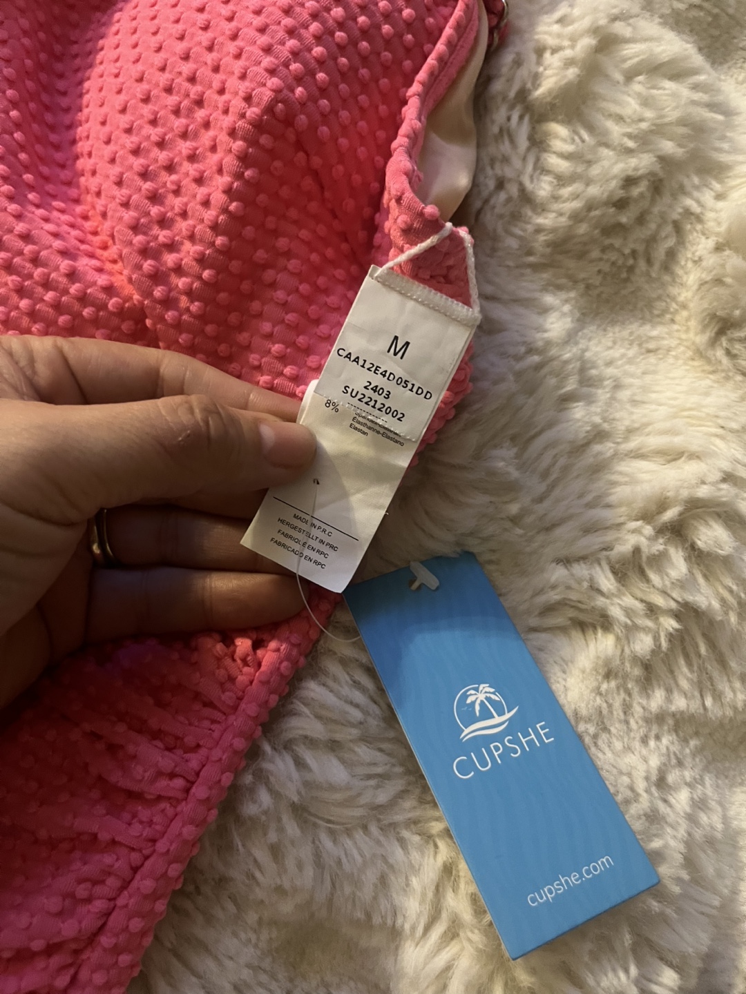 Cupshe Pink One-Piece Swimsuit Size Medium - photo 3