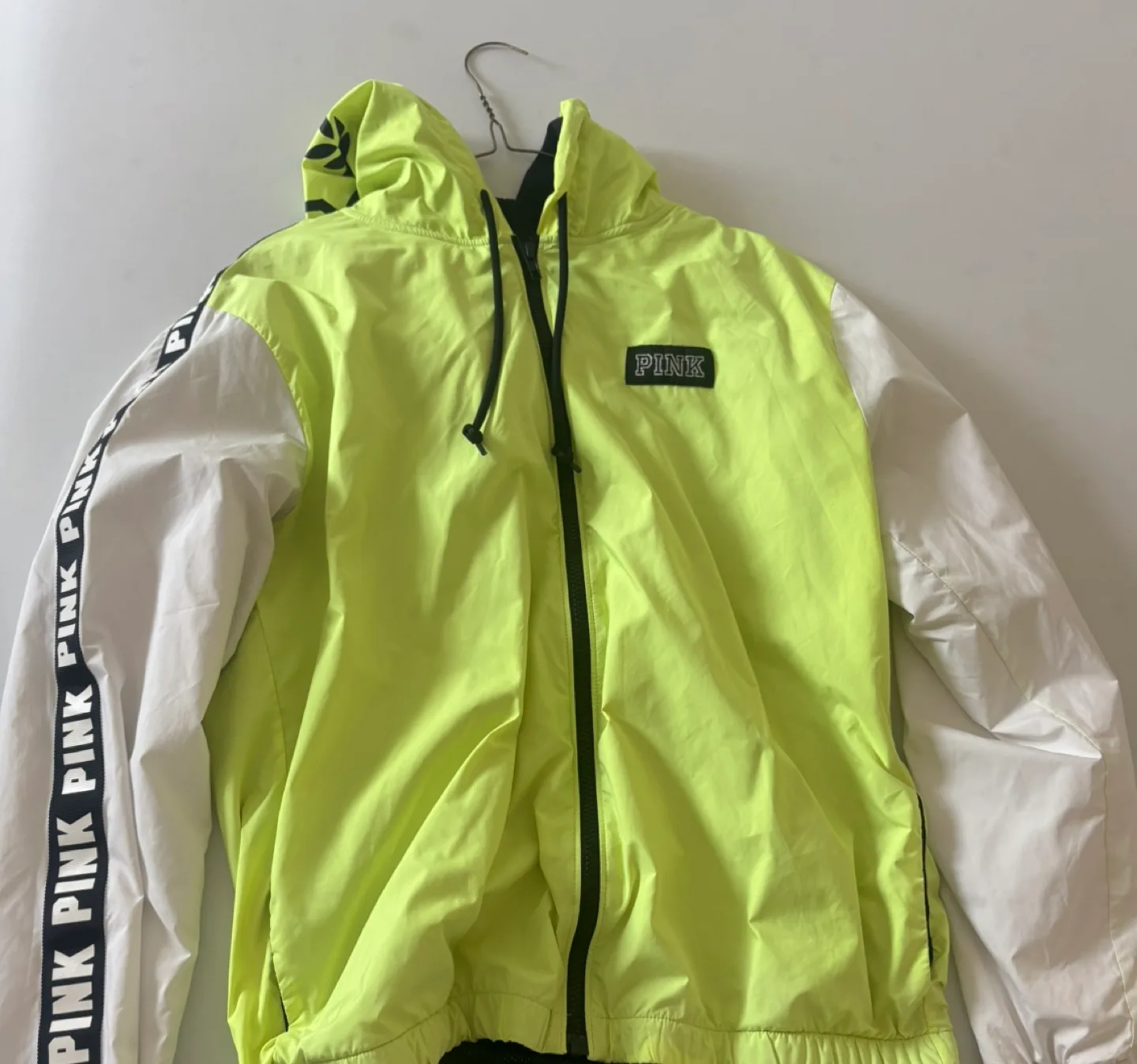 Retro Neon Yellow Victoria Secret Pink Jacket : Size XS image indicator(2)