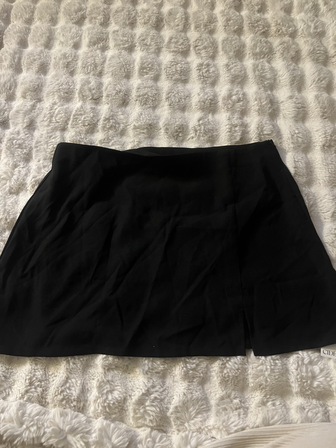 Cider High Waist Zip Up Slit Mini Skirt - 2XL - photo 3