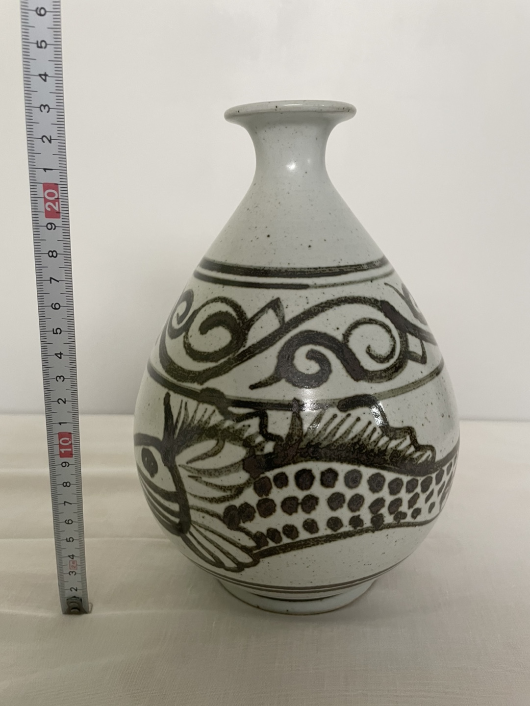 Vintage Pottery Vase with Abstract Design - photo 2