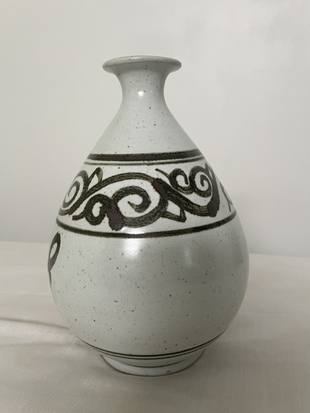 Vintage Pottery Vase with Abstract Design