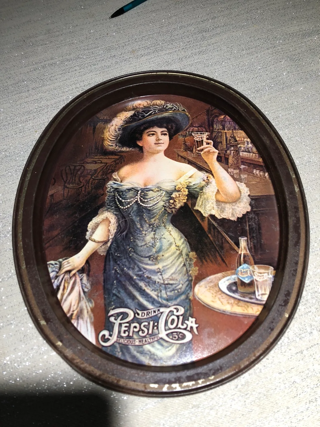 Vintage Pepsi-Cola and Dawes Brewery Metal Trays image indicator(2)