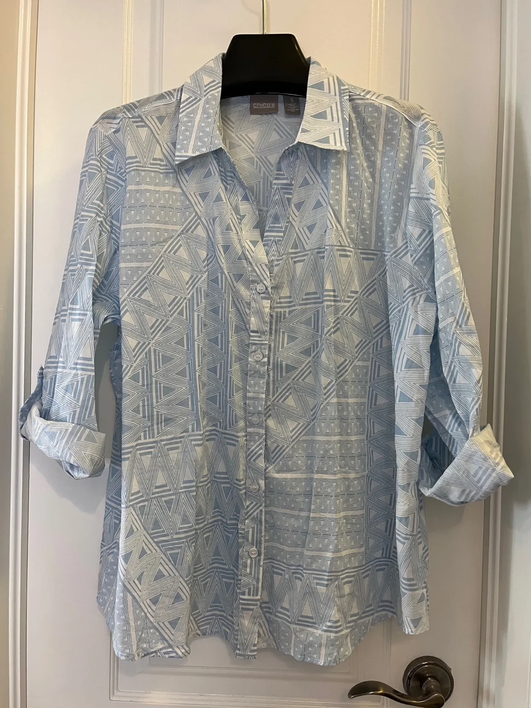 Chico's Women's Lightweight Rolled Sleeve Shirt thumbnail