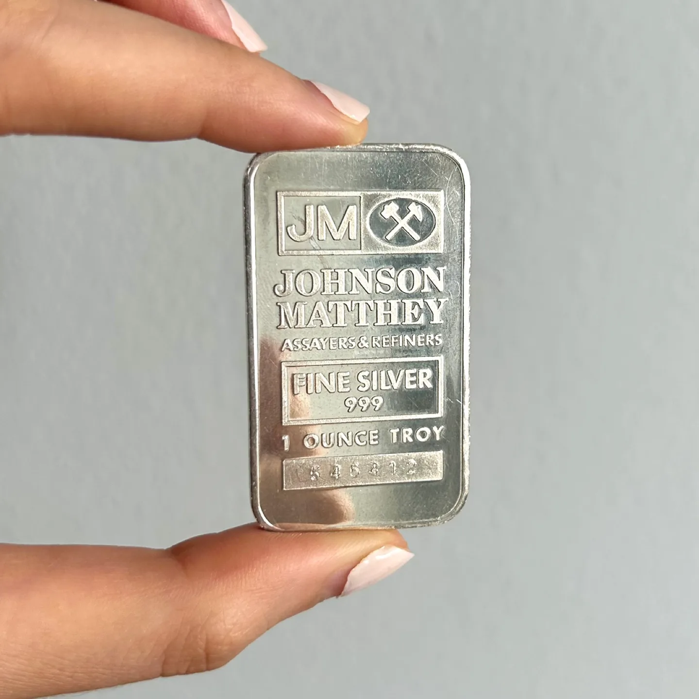 Johnson Matthey 1 ounce fine silver 999 troy bar image indicator(2)