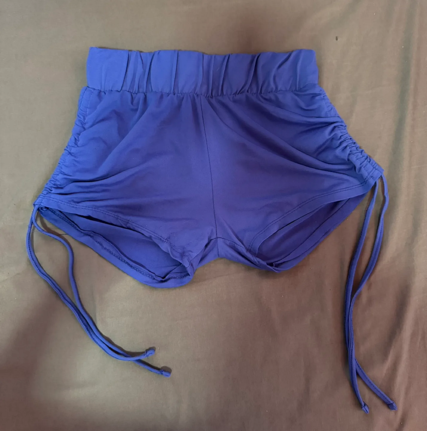 Women's Blue Drawstring Shorts thumbnail