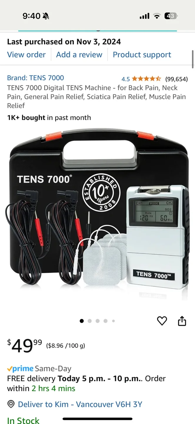 TENS 7000 Digital Tens Machine for Pain Relief thumbnail