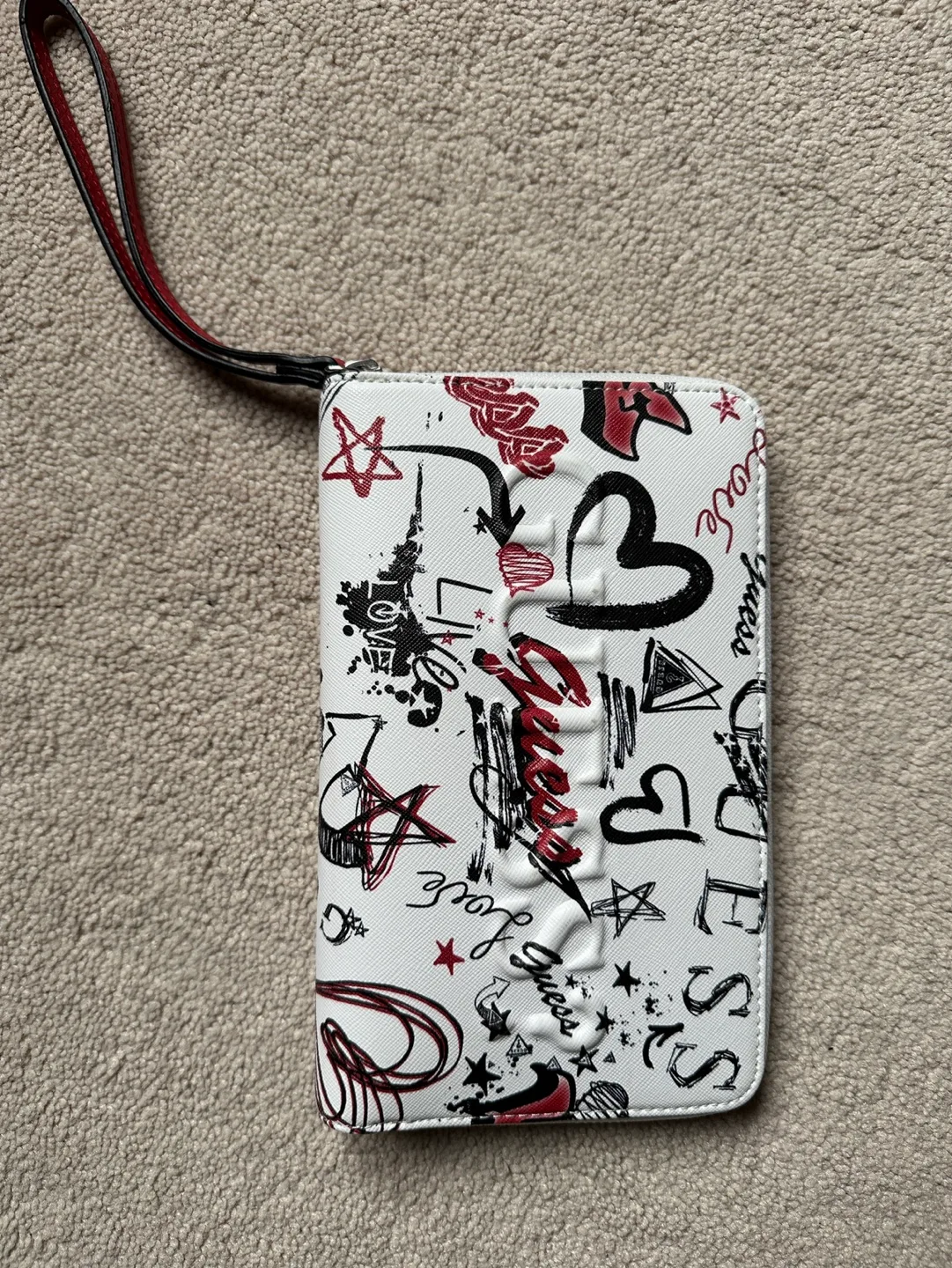 Guess Graffiti Print Zip Around Wallet thumbnail