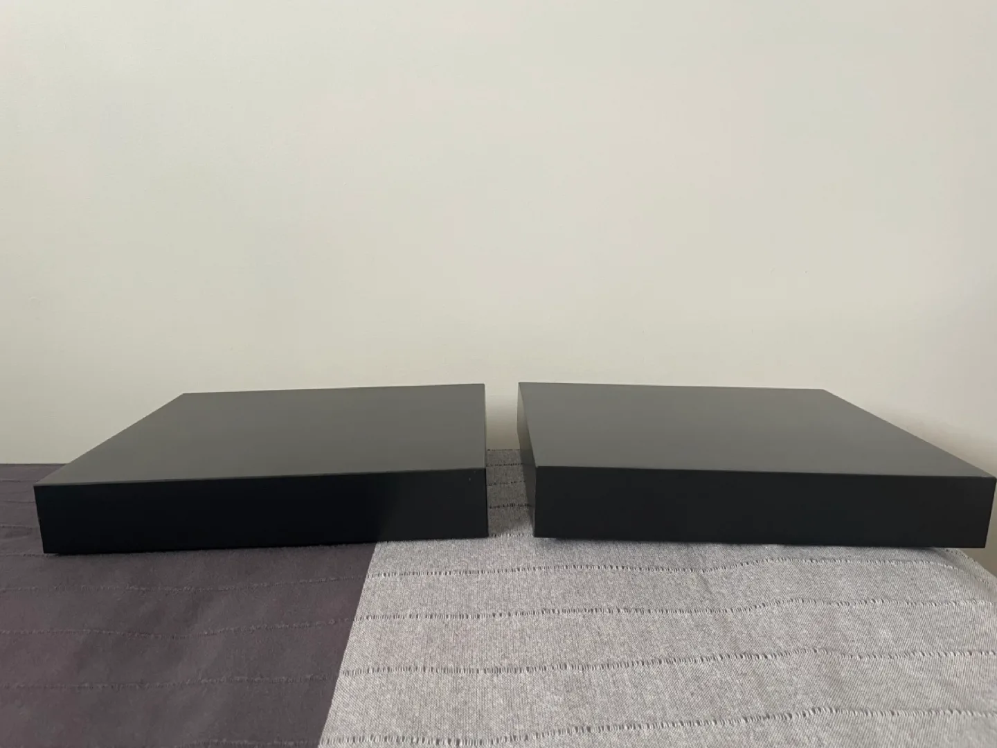Pair of IKEA LACK Black Wall Shelves image indicator(3)