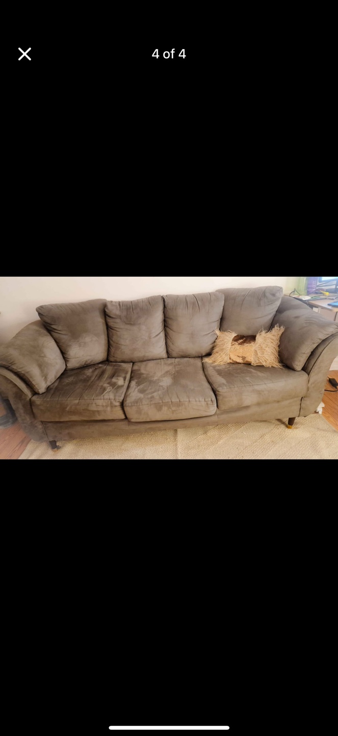 Grey Microfiber Sofa - photo 3