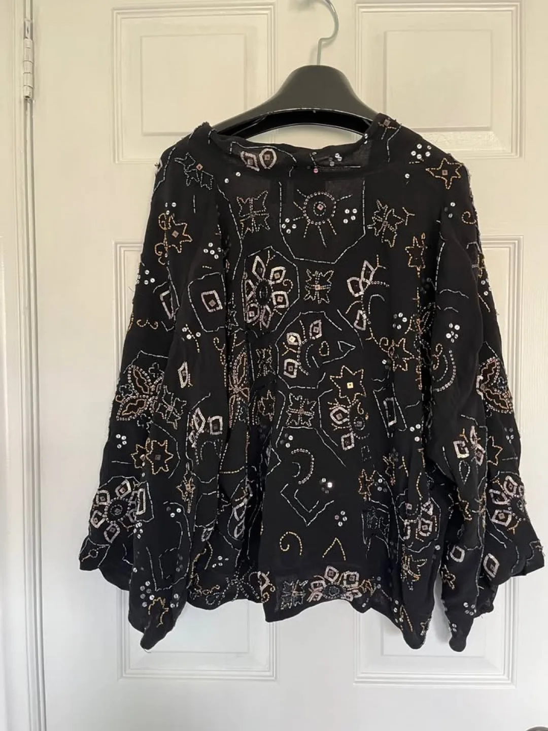 Sequin Beaded Short Kimono Jacket image indicator(2)