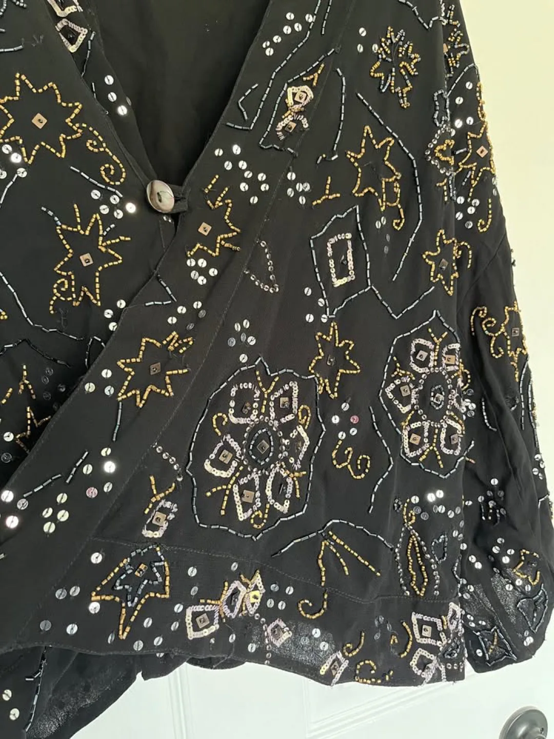 Sequin Beaded Short Kimono Jacket image indicator(5)