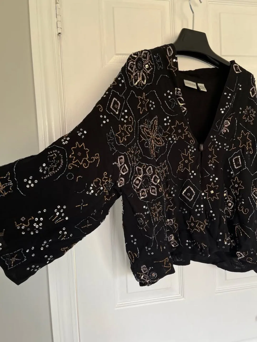 Sequin Beaded Short Kimono Jacket image indicator(3)