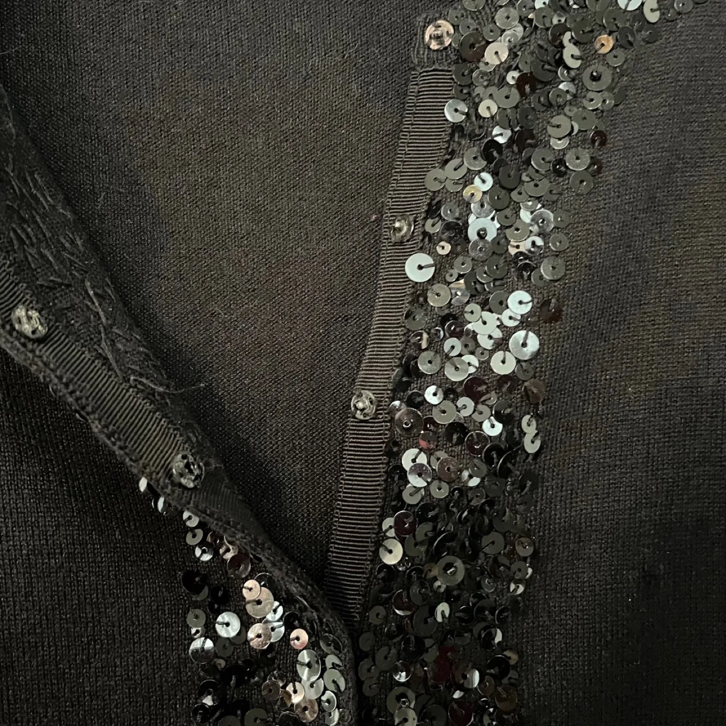 Club Monaco Black Sequin Cardigan Sweater - XS image indicator(3)