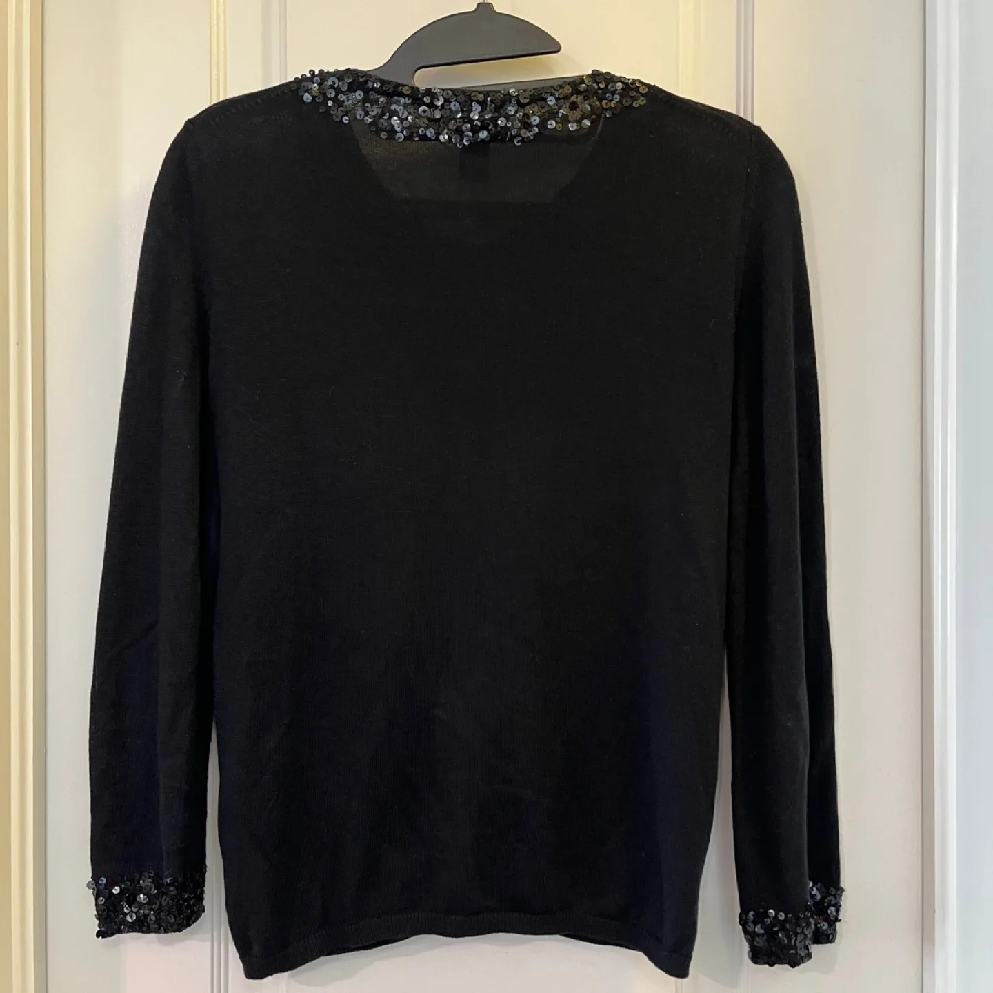 Club Monaco Black Sequin Cardigan Sweater - XS image indicator(2)