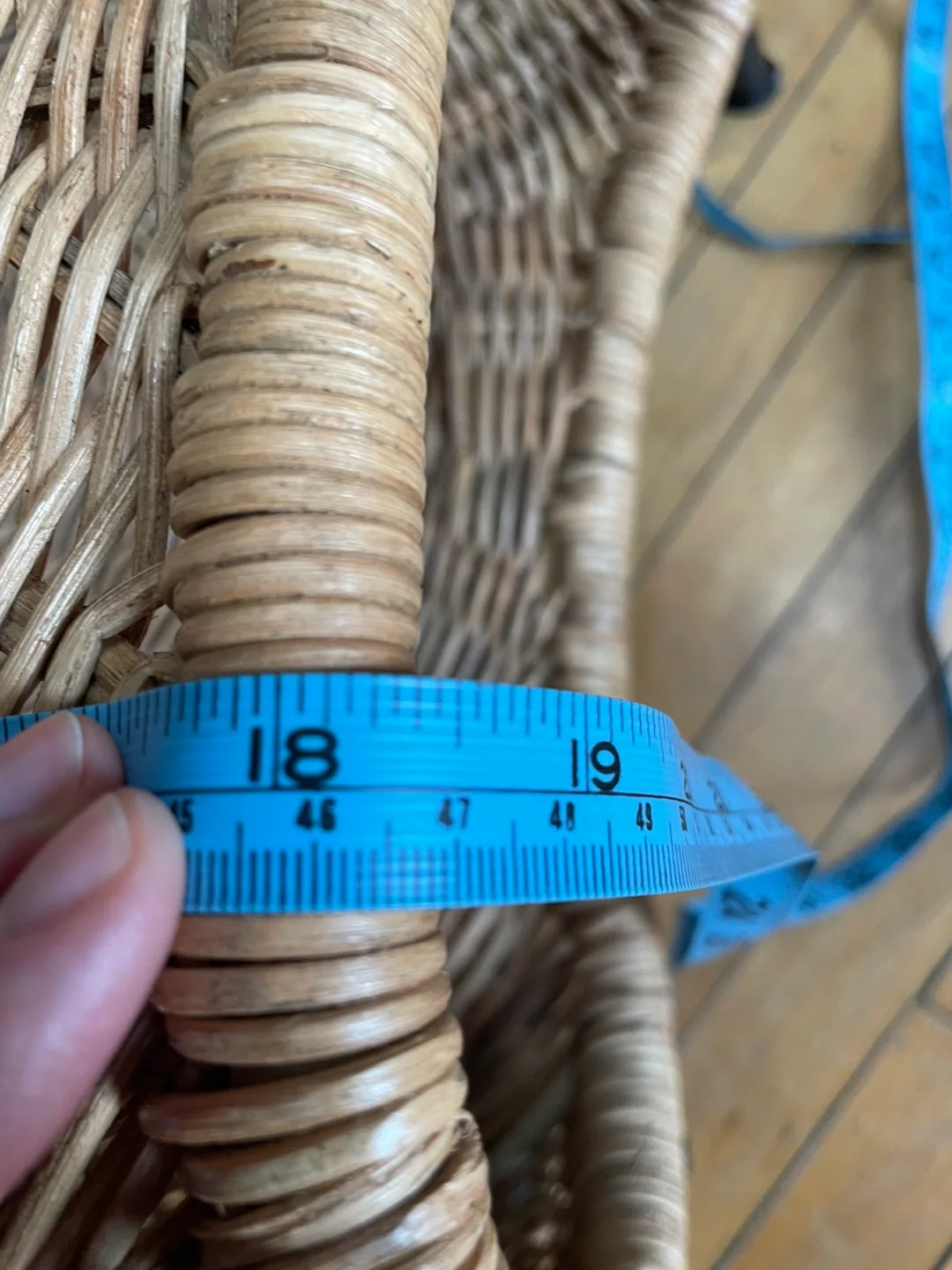 IKEA Modern Ottoman- Wicker and Metal Stool image indicator(7)