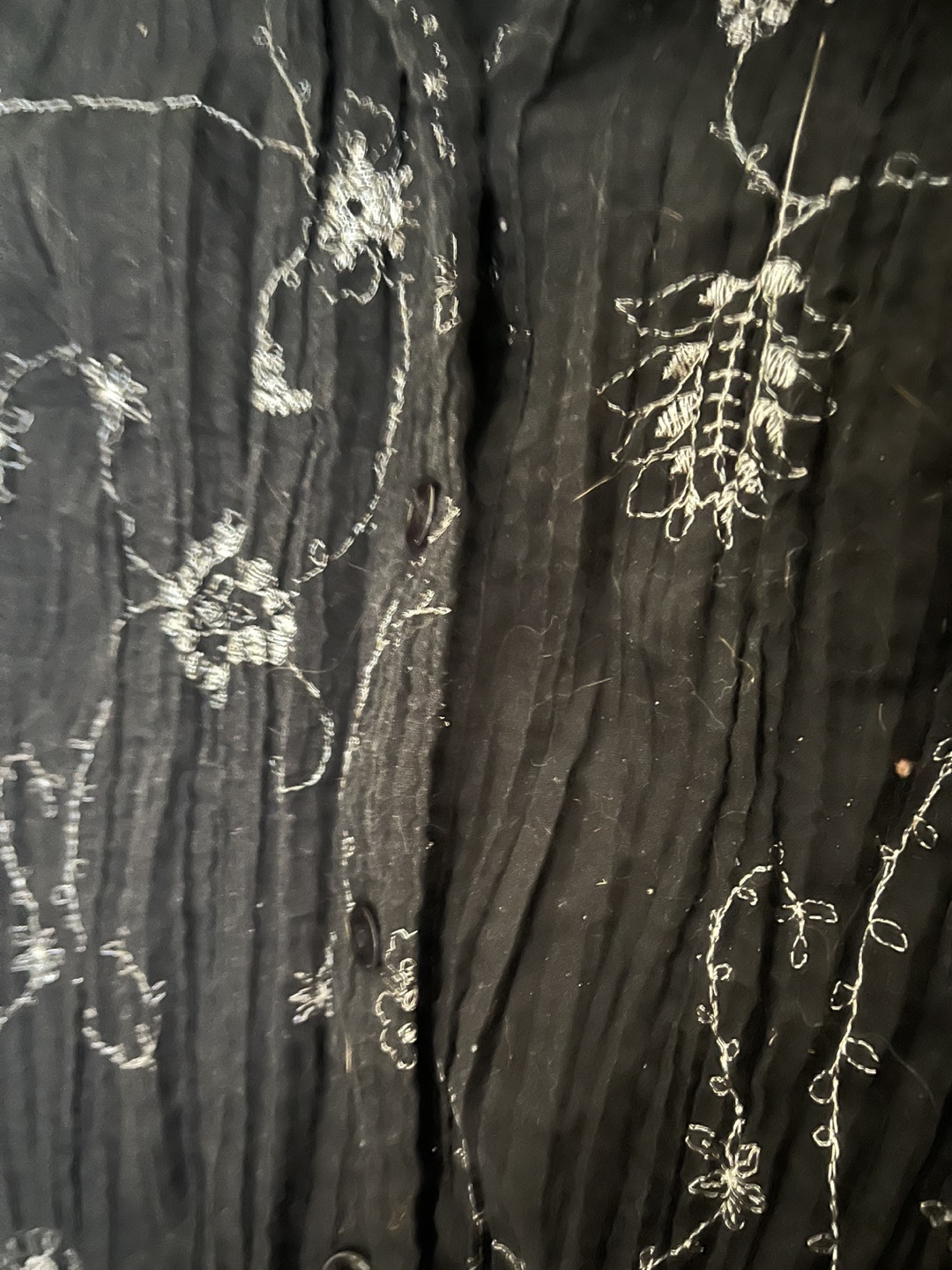 Fred David Black Embroidered Blouse - photo 3