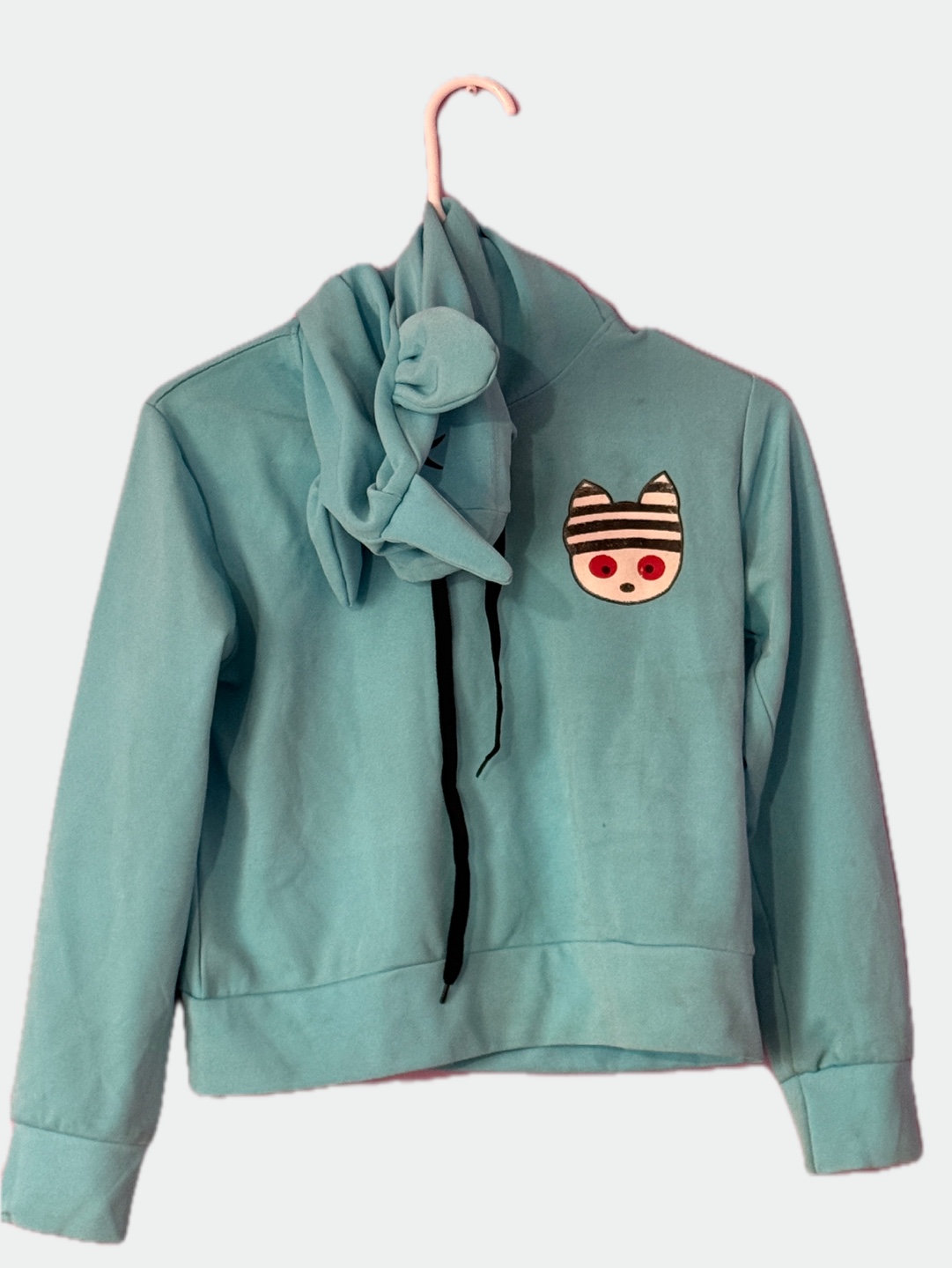 Teal Cat Hoodie