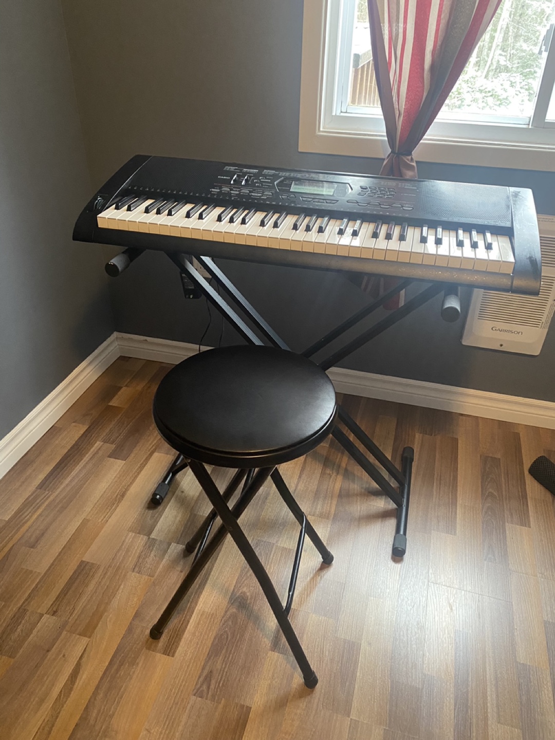 Casio Keyboard with Stand and Bench