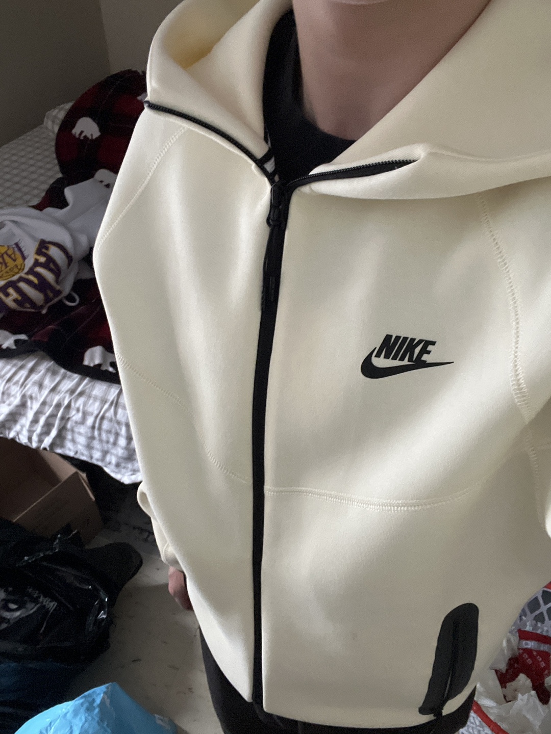 Nike Tech Fleece Hoodie - cream colour - photo 4