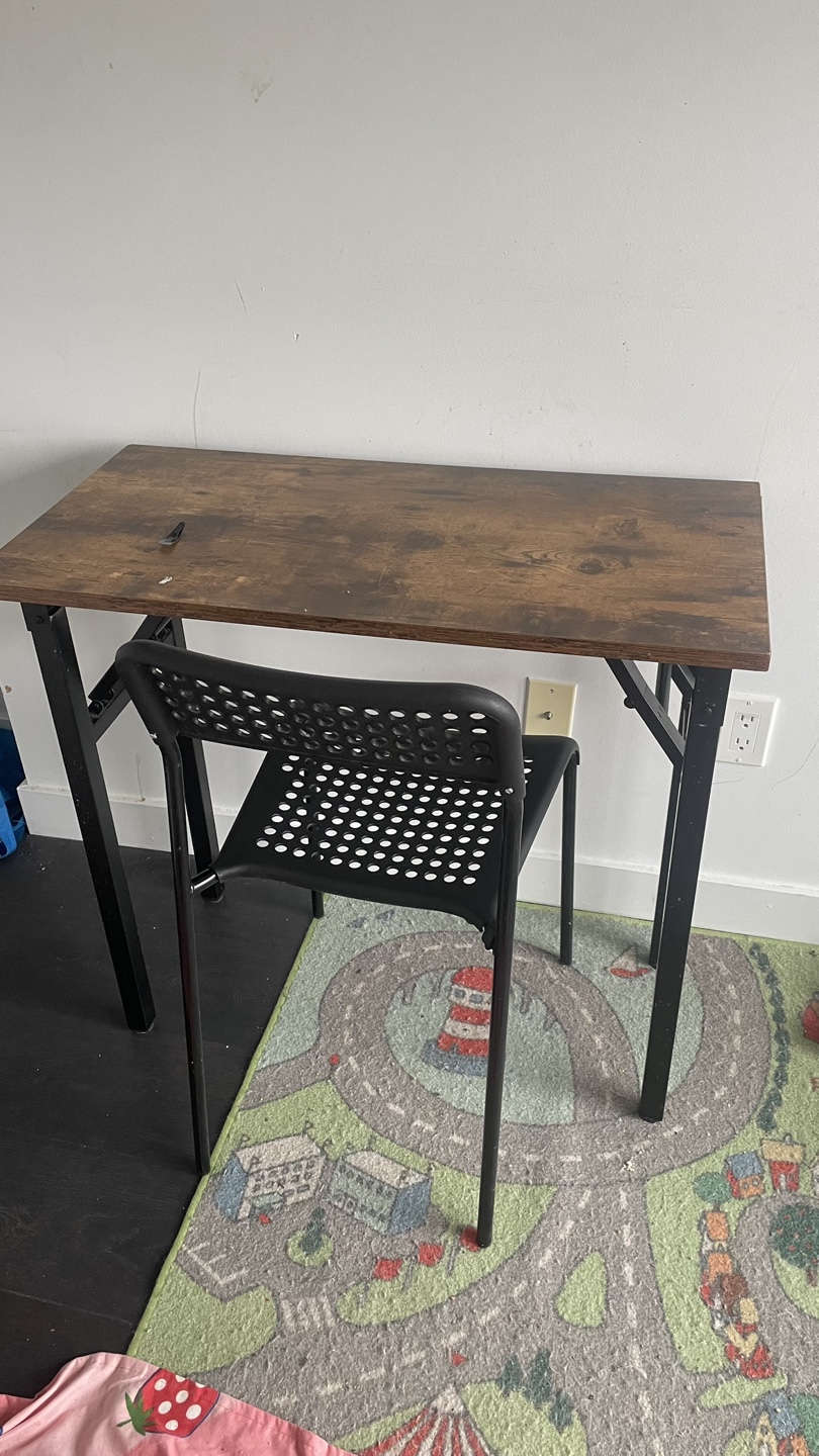 Foldable Writing Desk with Chair - photo 3