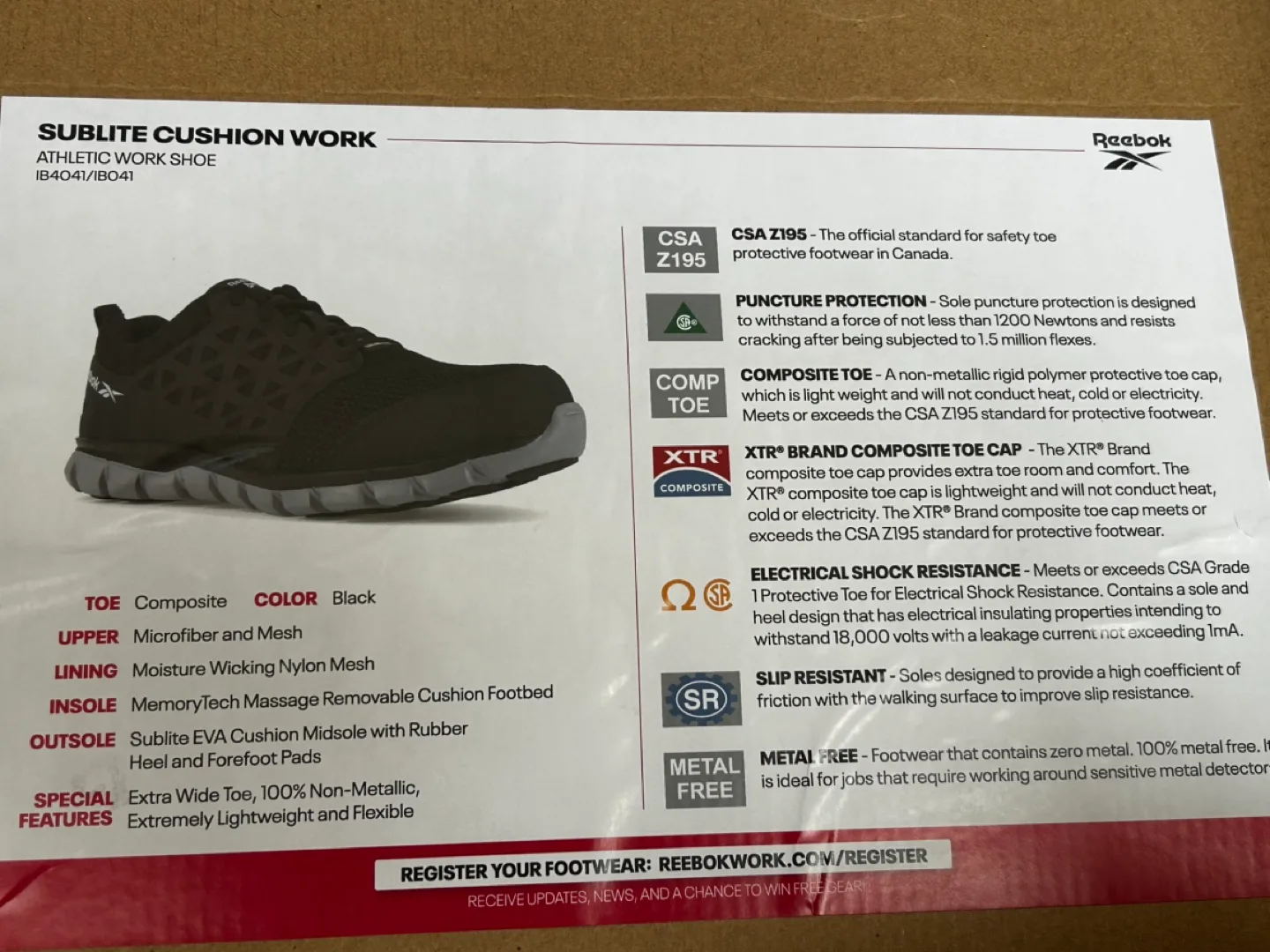 Reebok Unisex Safety Sub light Cushion Workshoe image indicator(2)