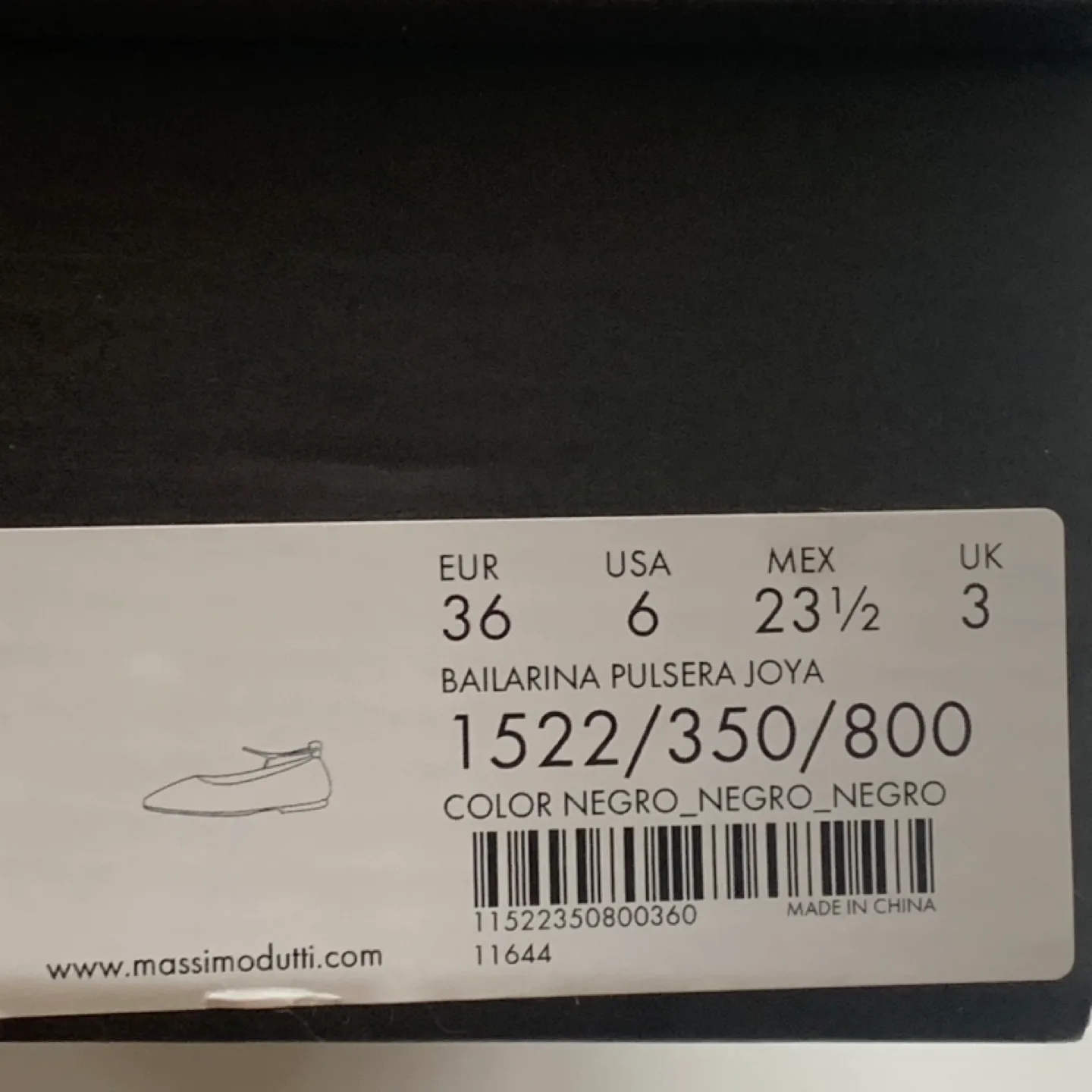 BNWT Massimo Dutti Ballet flats with rhinestone ankle strap image indicator(6)