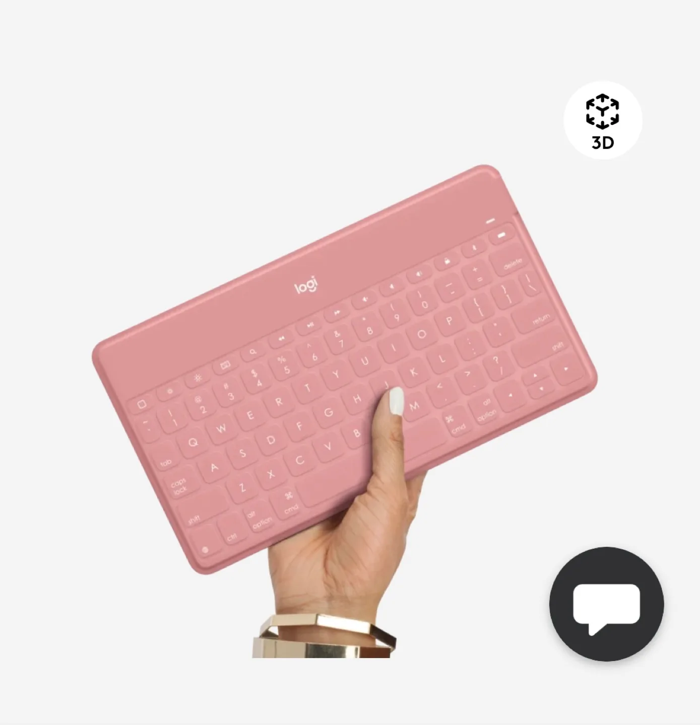 Logitech Keys-To-Go Ultra-Portable Bluetooth Keyboard - Rose image indicator(4)