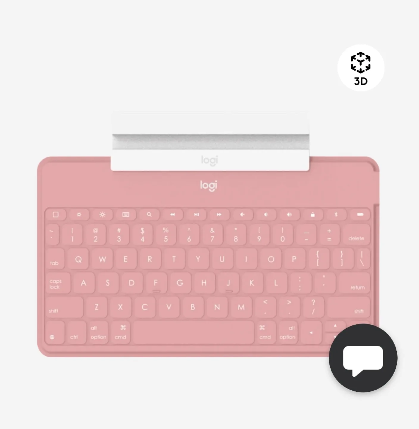 Logitech Keys-To-Go Ultra-Portable Bluetooth Keyboard - Rose image indicator(7)