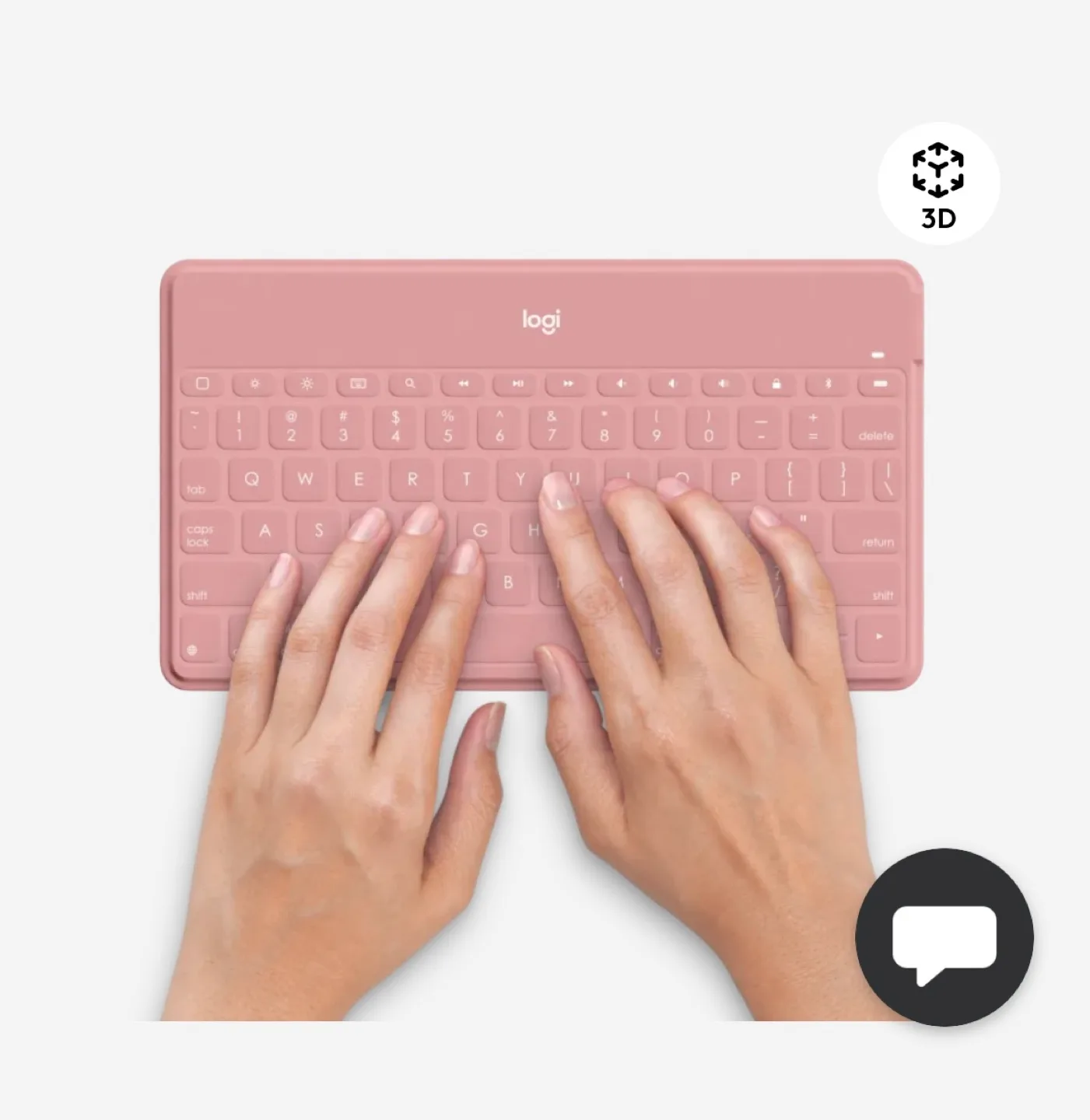 Logitech Keys-To-Go Ultra-Portable Bluetooth Keyboard - Rose image indicator(5)