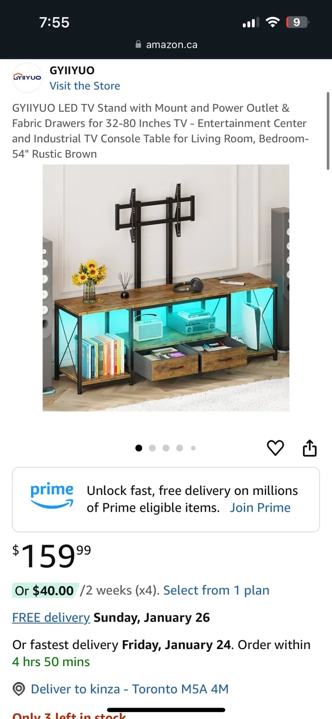 Tv stand table with mount thumbnail