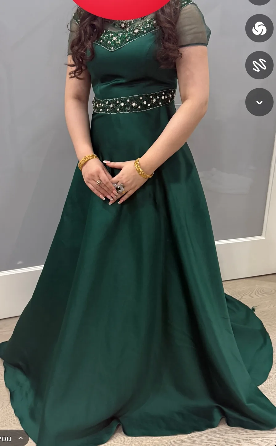 Gorgeous Emerald Green Formal Gown image indicator(2)
