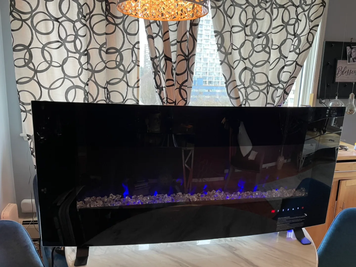 Electric Fireplace - Modern Curved Design thumbnail