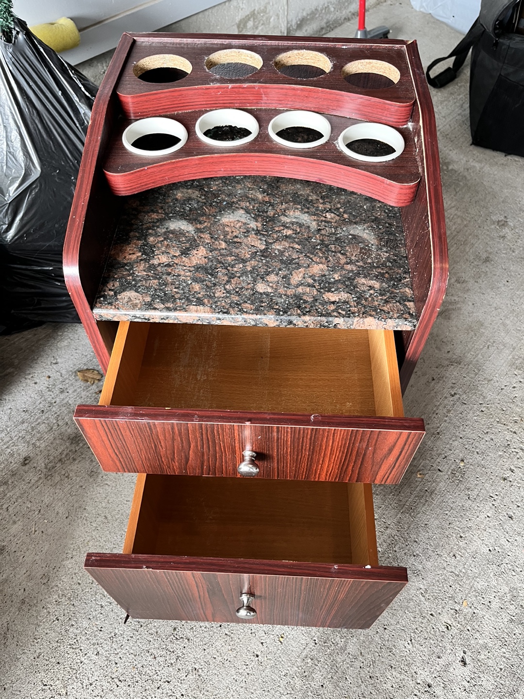 Manicure Station with Two Drawers and Granite Top - photo 2