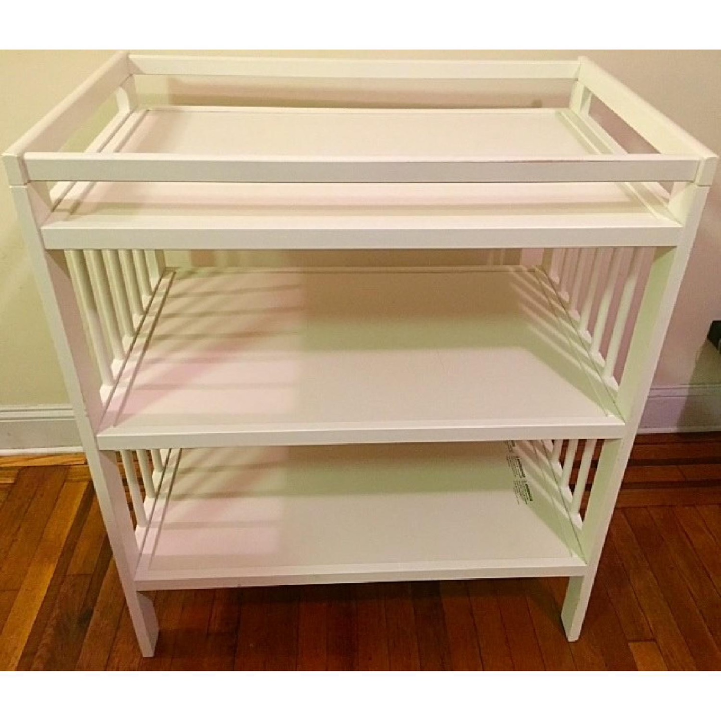 White Changing Table with Shelves