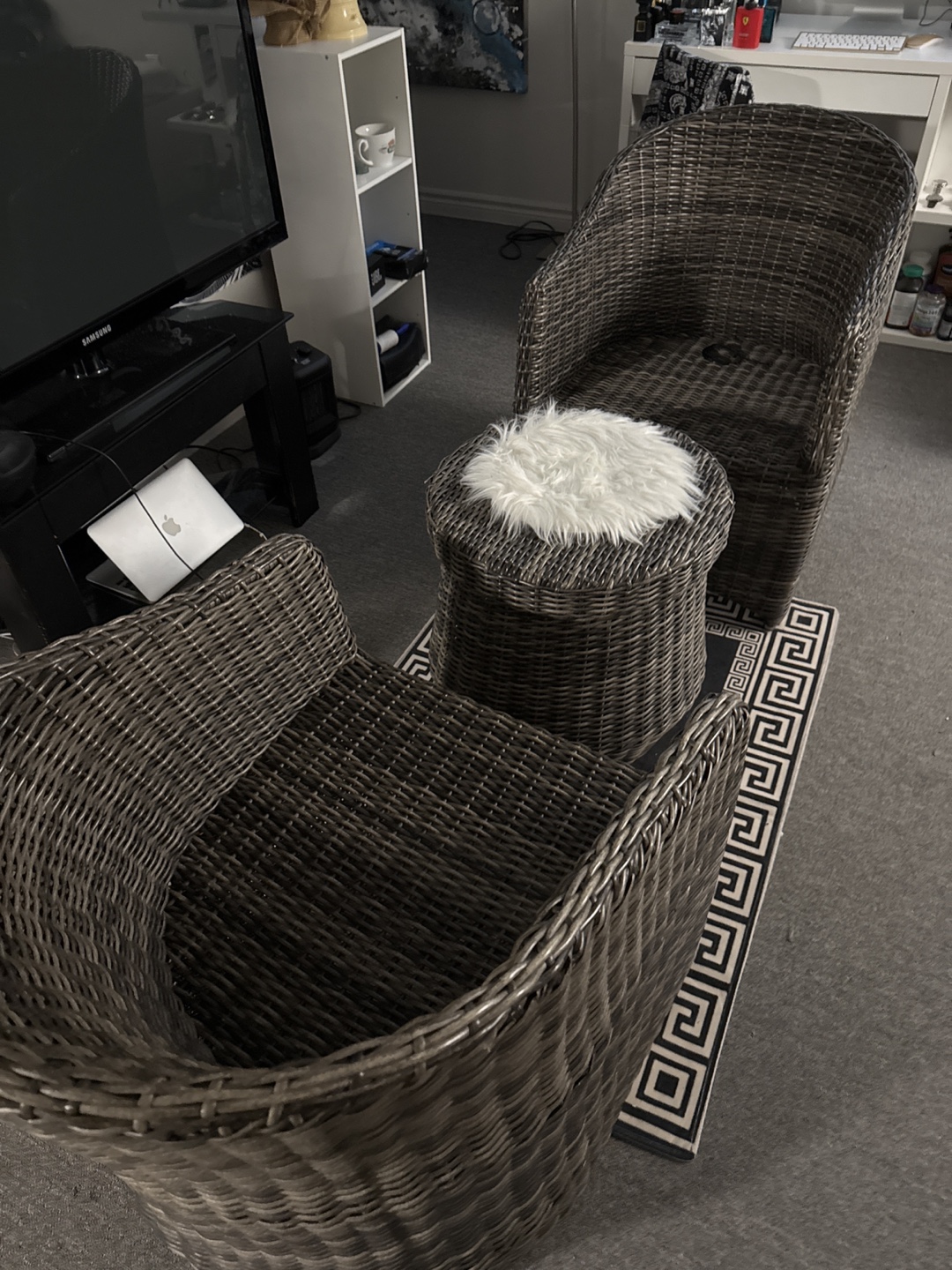Wicker Chair and Table Set