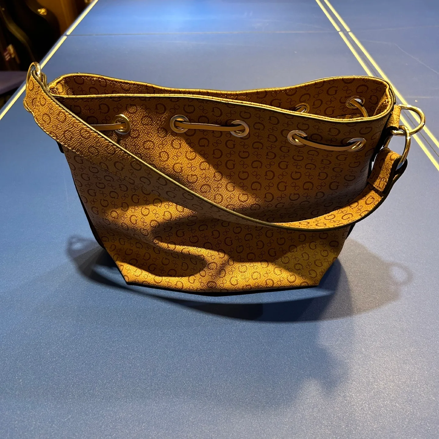 Guess Brown Bucket Bag with Flower Detail - Guess Purse Handbag image indicator(2)