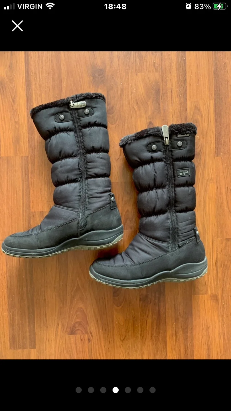 Women's Black Pajar Winter Boots Size 7 image indicator(2)
