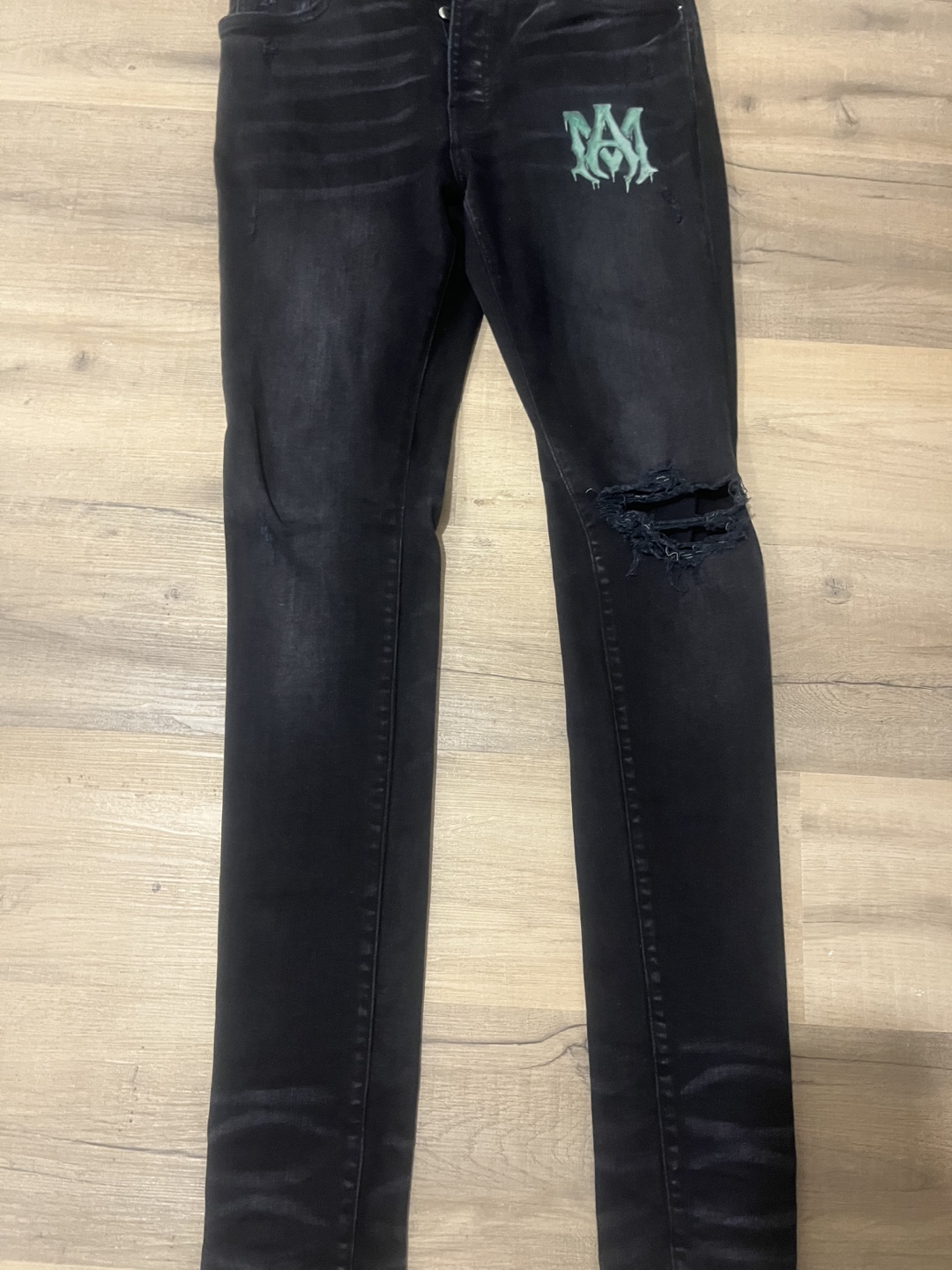 AMIRI Size 32 Black Distressed Jeans - photo 4