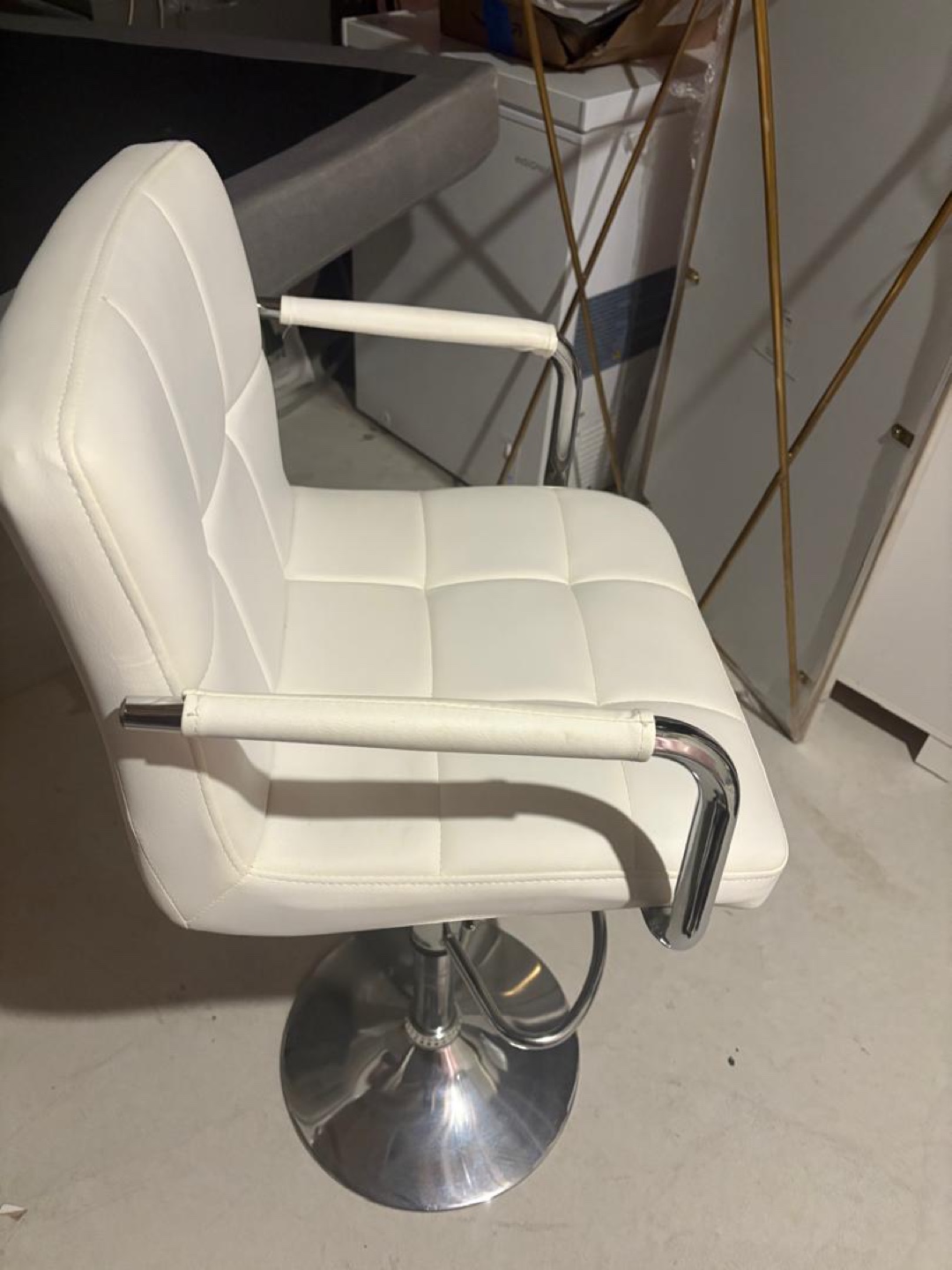 Bar Height Stool - White, Chrome(2) - photo 4