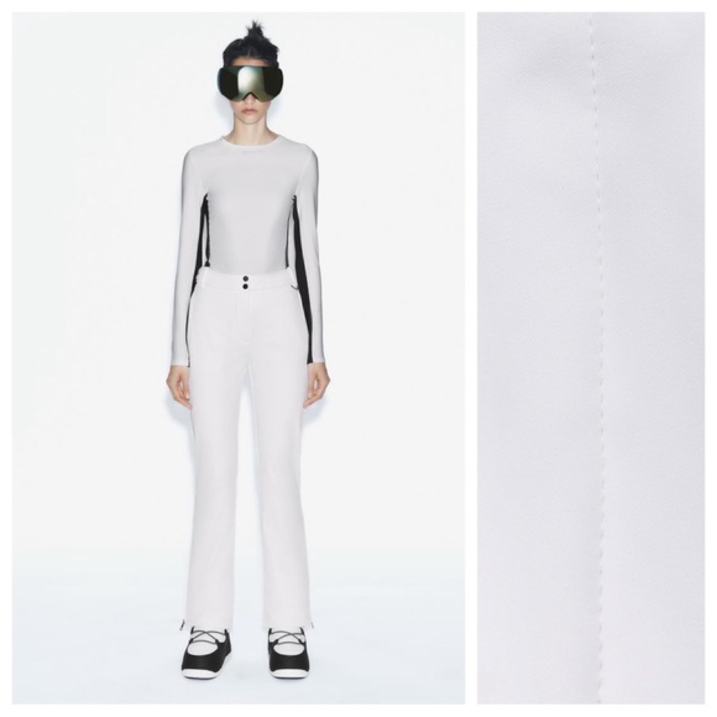 Zara White Ski Pants New with tags. Size small - photo 2