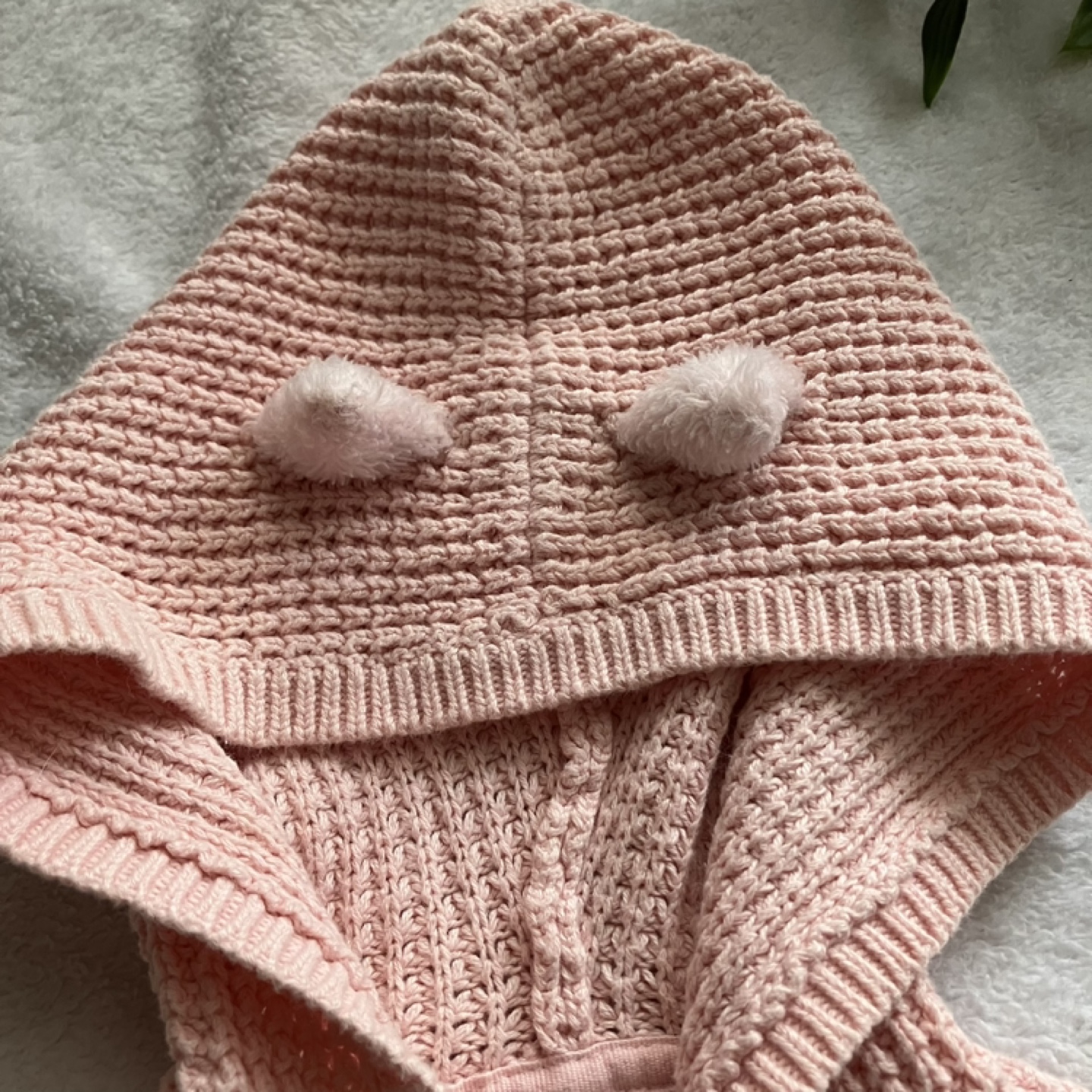 Carter's 12m Baby Girl Pink Knit Cardigan - photo 2