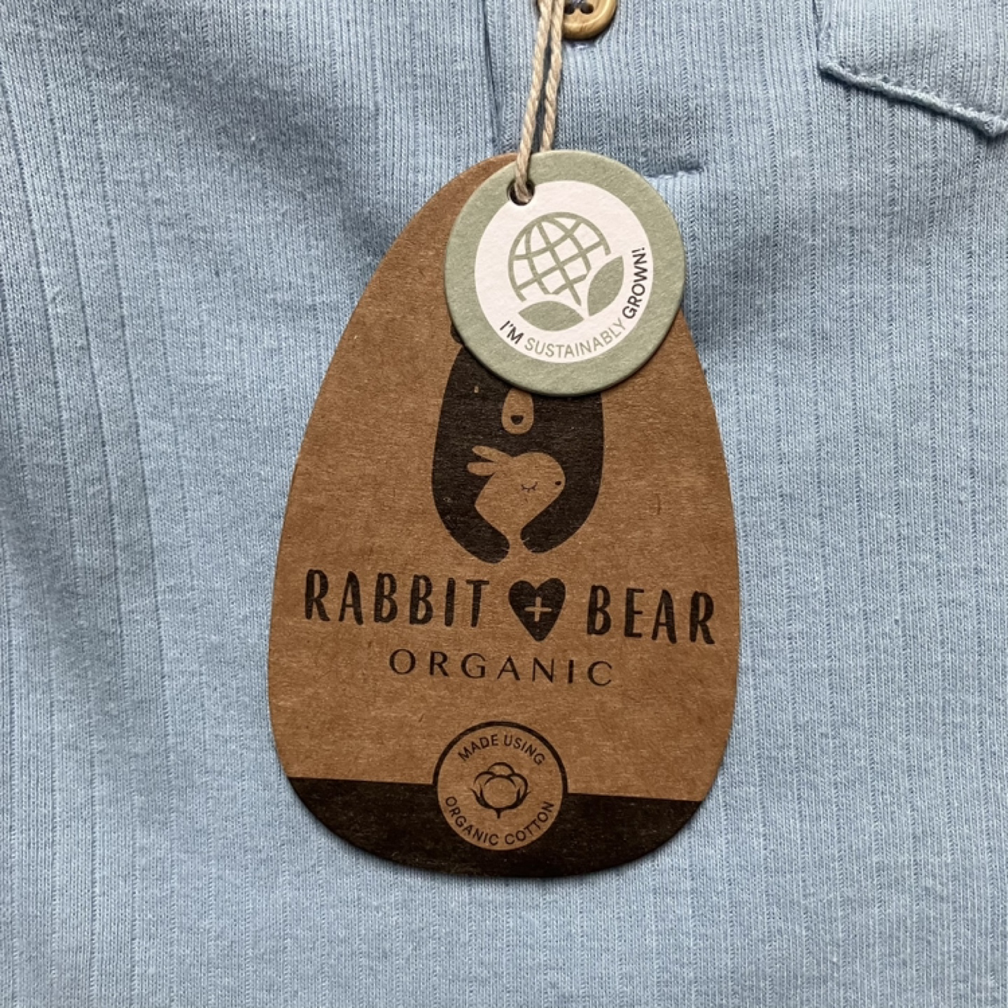 Rabbit + Bear Organic Baby Bodysuits - 3 Pack - 0-3 Months - photo 2