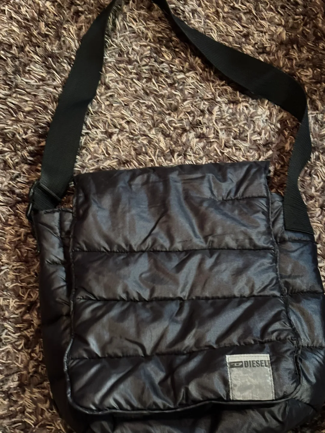 Diesel Black Quilted Shoulder Bag thumbnail