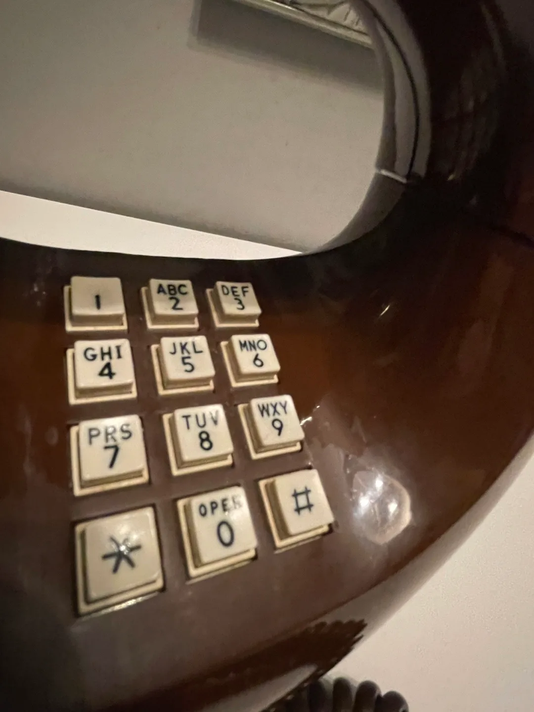 Vintage Brown 70’s Donut Shaped Phone image indicator(3)